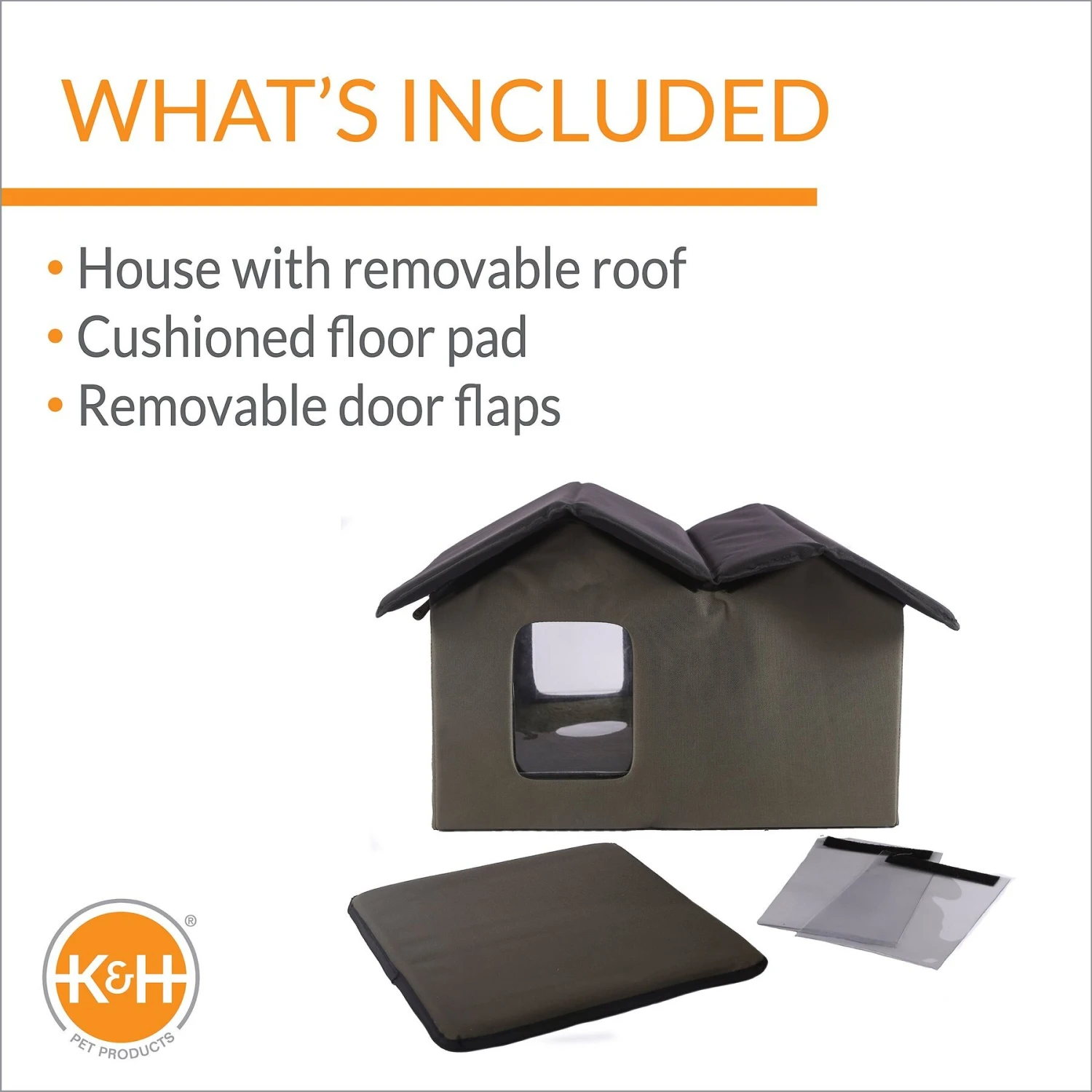 K&H Pet Products Extra-Wide Outdoor Unheated Kitty House 3 K&H Pet Products Extra-Wide Outdoor Unheated Kitty House - Image 3