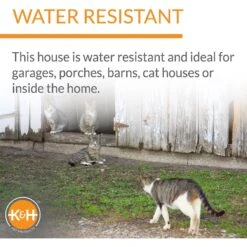 K&H Pet Products Outdoor Heated Kitty House Cat Shelter -Pet Cat Supplies Store 100537 PT3. AC SS1800 V1637624895