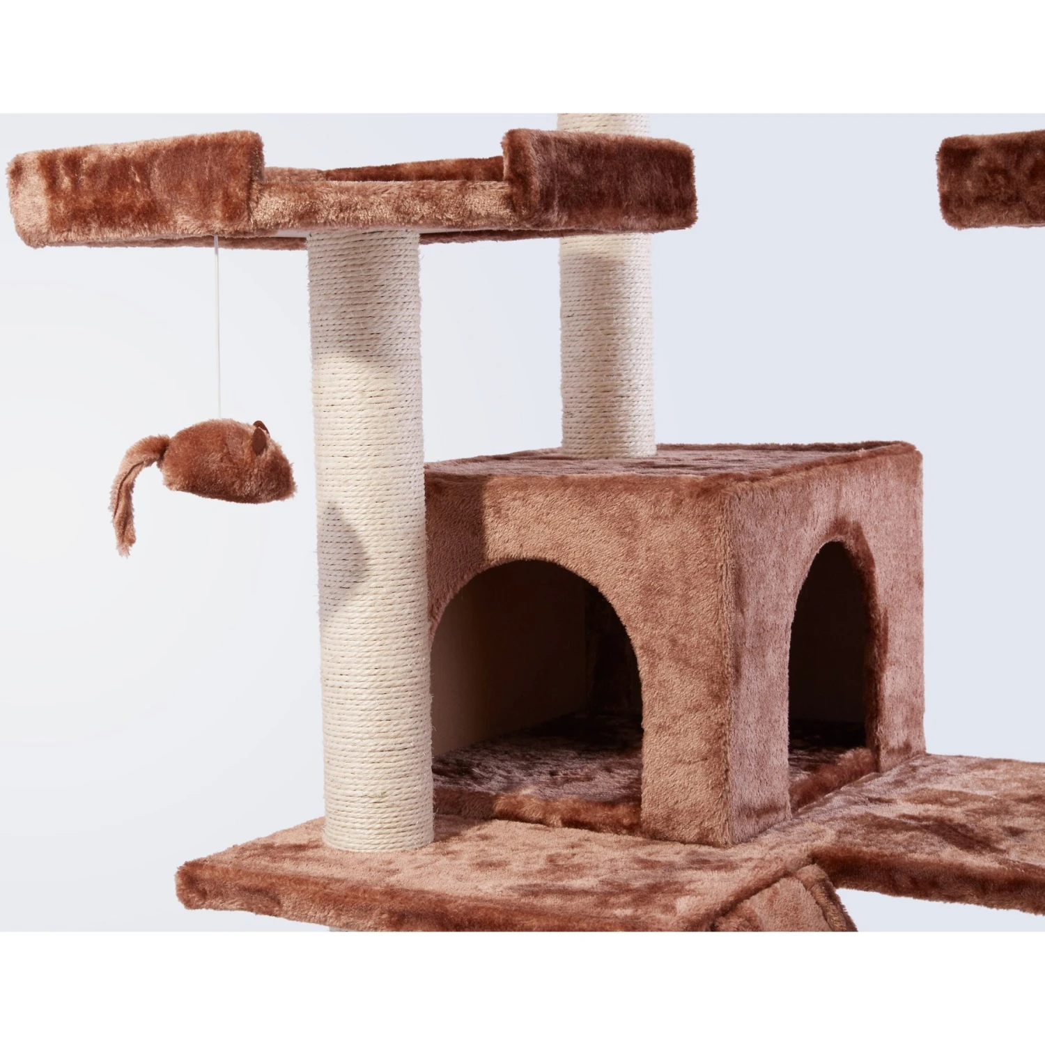 Frisco 72-in Large Base Faux Fur Cat Tree & Condo 4 Frisco 72-in Large Base Faux Fur Cat Tree & Condo - Image 4