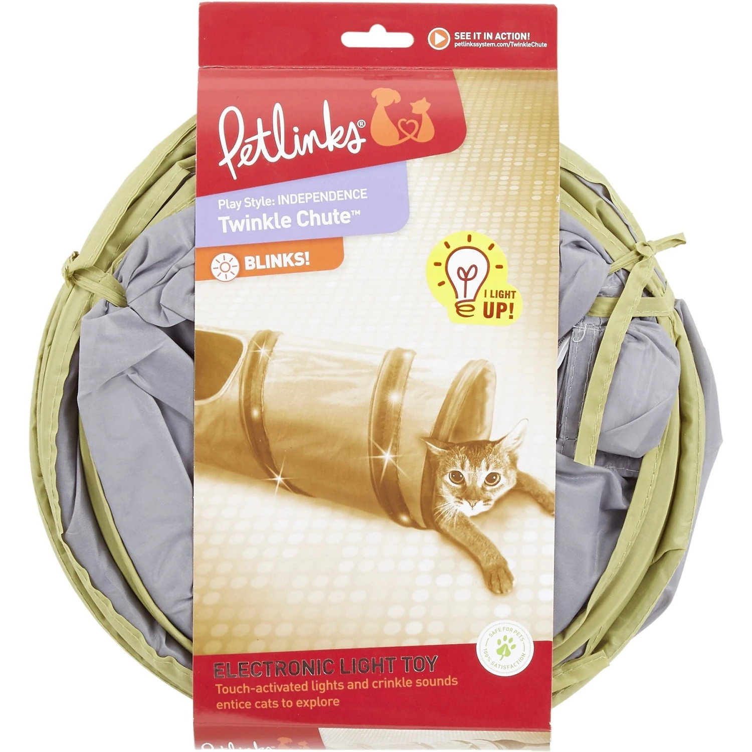 Petlinks Twinkle Chute Lighted Cat Tunnel Toy 7 Petlinks Twinkle Chute Lighted Cat Tunnel Toy - Image 7