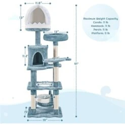 Yaheetech Ocean-Themed 61-in Cat Tree -Pet Cat Supplies Store 1033054 PT2. AC SS1800 V1702673509