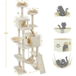 Yaheetech Multi-Level 82.5-in Cat Tree & Condo 9 Yaheetech Multi-Level 82.5-in Cat Tree & Condo -Pet Cat Supplies Store 1033078 PT2. AC SS1800 V1702673510