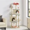 Yaheetech Paw-Shaped Play 57.5-in Cat Tower