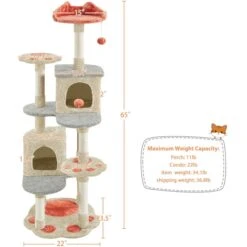 Yaheetech Paw-Shaped Play 65-in Cat Tower -Pet Cat Supplies Store 1033150 PT2. AC SS1800 V1702673563