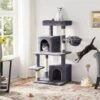 Yaheetech 46.5-in Plush Cat Tree & Condo