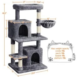 Yaheetech 46.5-in Plush Cat Tree & Condo -Pet Cat Supplies Store 1036310 PT2. AC SS1800 V1703798771