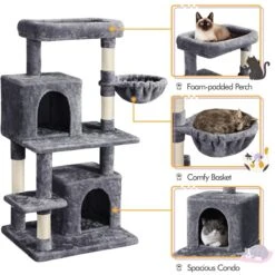 Yaheetech 46.5-in Plush Cat Tree & Condo -Pet Cat Supplies Store 1036310 PT3. AC SS1800 V1703798769