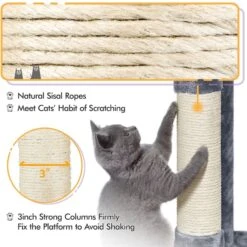 Yaheetech 46.5-in Plush Cat Tree & Condo -Pet Cat Supplies Store 1036310 PT5. AC SS1800 V1703798769