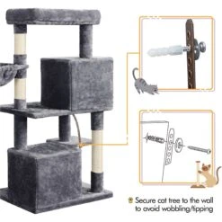 Yaheetech 46.5-in Plush Cat Tree & Condo -Pet Cat Supplies Store 1036310 PT6. AC SS1800 V1703798770