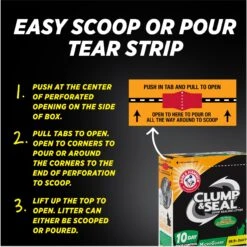Arm & Hammer Litter Clump & Seal MicroGuard Odor Sealing Clumping Cat Litter With 10 Days Of Odor Control -Pet Cat Supplies Store 103804 PT2. AC SS1800 V1665692054