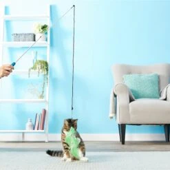 Pet Fit For Life 2 Fish Feather Wand Cat Toy -Pet Cat Supplies Store 109324 PT2. AC SS1800 V1589320687