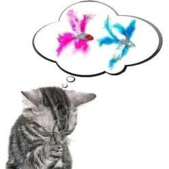 Pet Fit For Life 2 Fish Feather Wand Cat Toy -Pet Cat Supplies Store 109324 PT3. AC SS1800 V1589320578