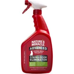 Nature's Miracle Advanced Cat Enzymatic Stain Remover & Odor Eliminator Spray, 32-oz Bottle
