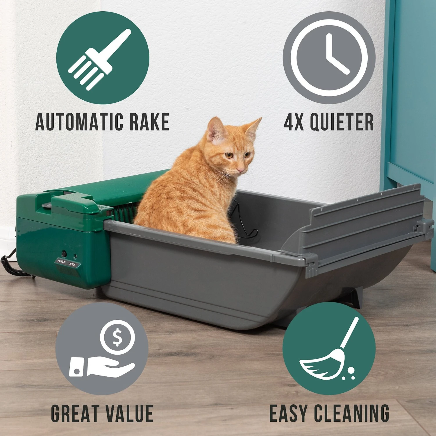 Pet Zone Smart Scoop Automatic Self-Cleaning Cat Litter Box 3 Pet Zone Smart Scoop Automatic Self-Cleaning Cat Litter Box - Image 3