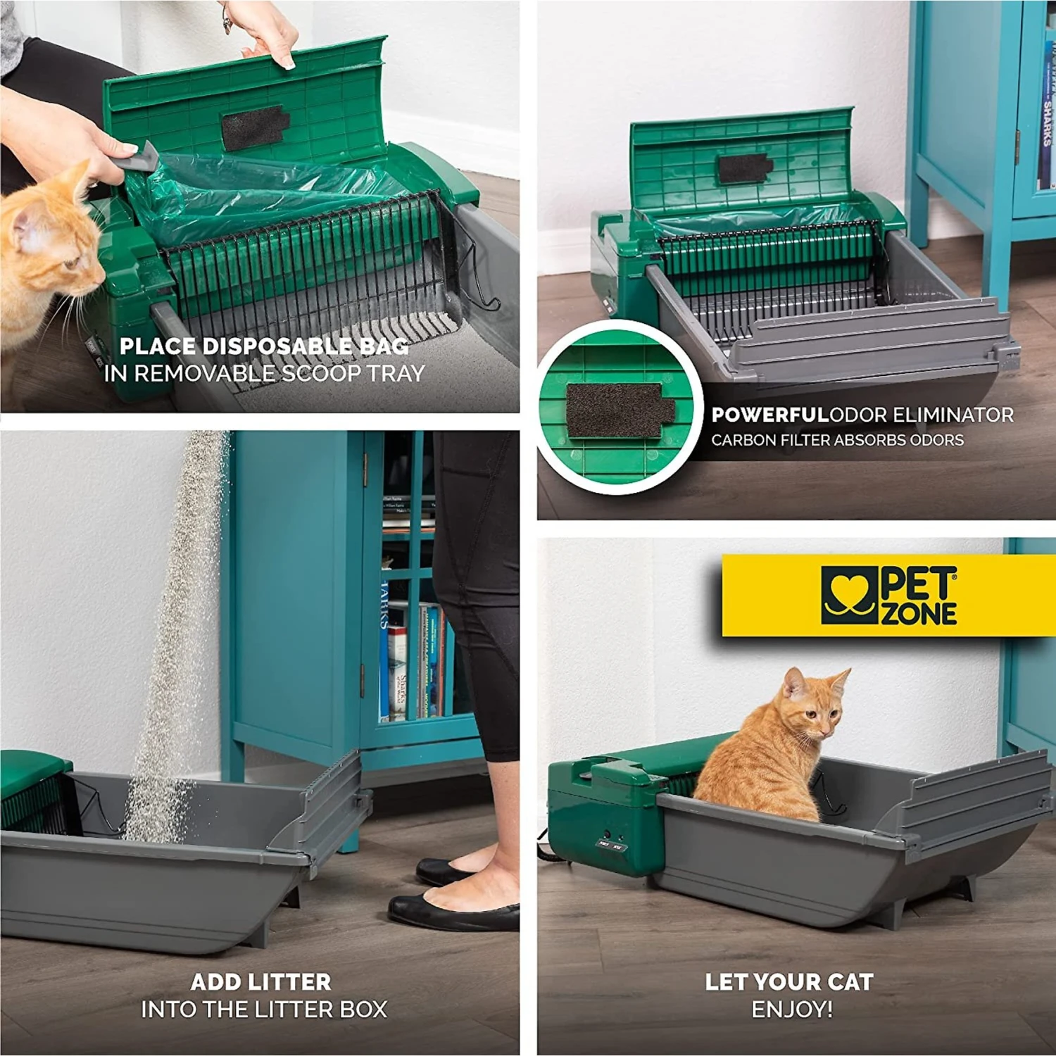 Pet Zone Smart Scoop Automatic Self-Cleaning Cat Litter Box 5 Pet Zone Smart Scoop Automatic Self-Cleaning Cat Litter Box - Image 5
