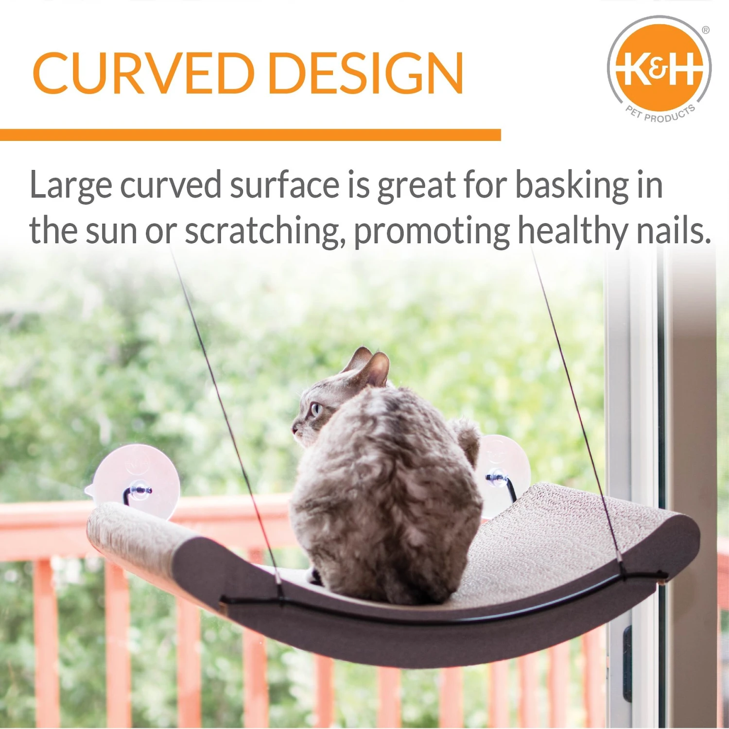 K&H Pet Products EZ Mount Window Scratcher Kitty Sill Cradle 4 K&H Pet Products EZ Mount Window Scratcher Kitty Sill Cradle - Image 4
