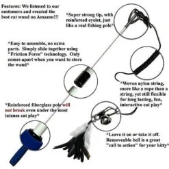 Pet Fit For Life 4 Piece Dual Rod Wand Cat Toy -Pet Cat Supplies Store 123822 PT6. AC SS1800 V1589320852