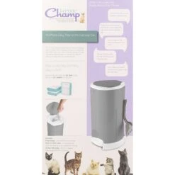 Litter Champ Premium Odor-Free Cat Litter Waste Disposal System, Grey -Pet Cat Supplies Store 127916 PT2. AC SS1800 V1522101794