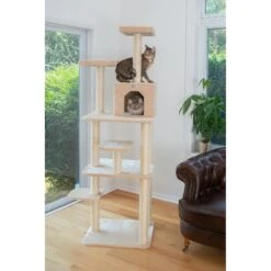 GleePet 74-in Faux Fur Cat Tree & Condo -Pet Cat Supplies Store 130298 PT4. AC SS1800 V1639791691
