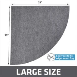 Drymate Corner Ridged Cat Litter Trapping Mat, Grey, 29.5-in X 29.5-in -Pet Cat Supplies Store 134952 PT4. AC SS1800 V1689627204
