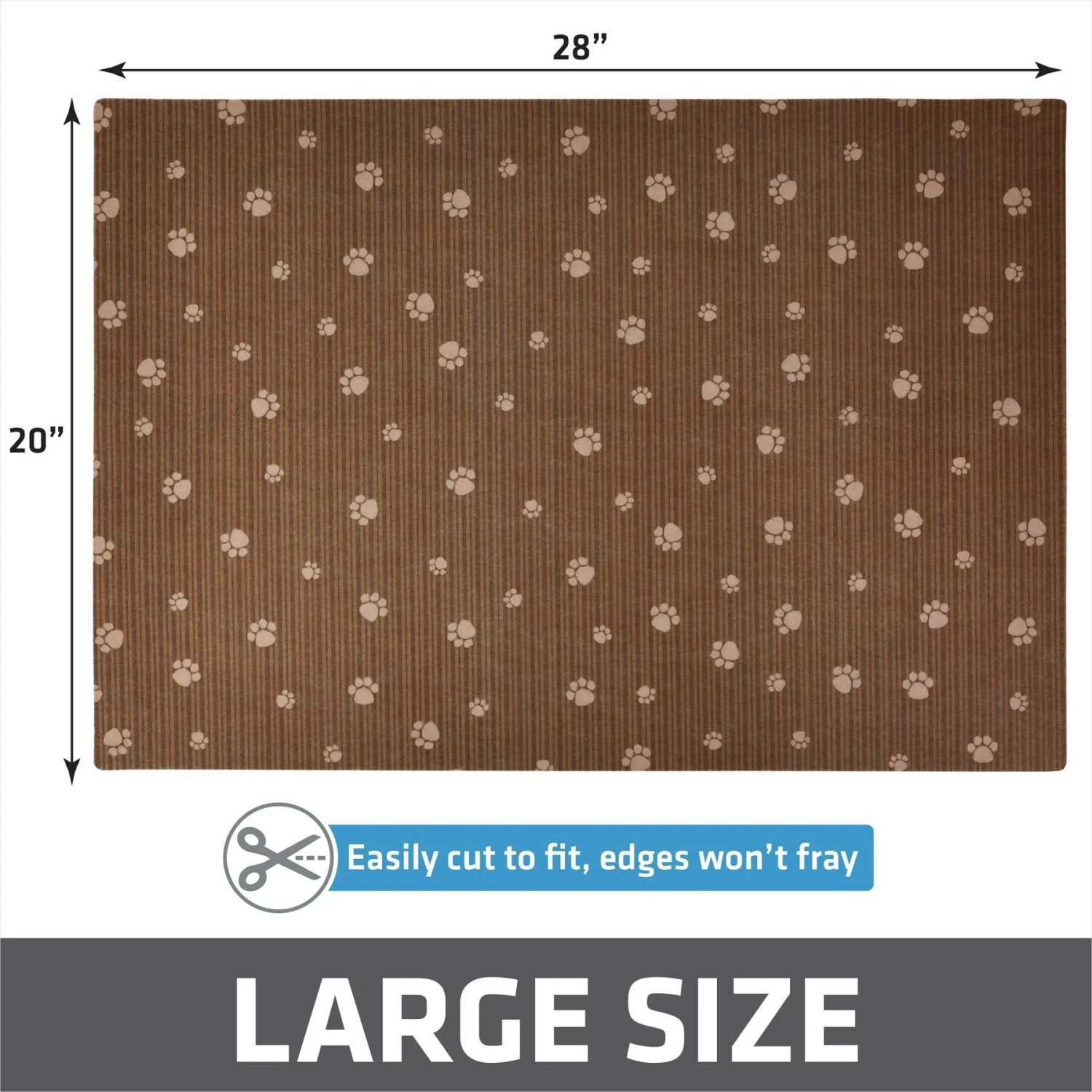 Drymate Protective & Decorative Cat Litter Mat, Brown Stripe, Large, 20-in X 28-in 5 Drymate Protective & Decorative Cat Litter Mat, Brown Stripe, Large, 20-in X 28-in - Image 5