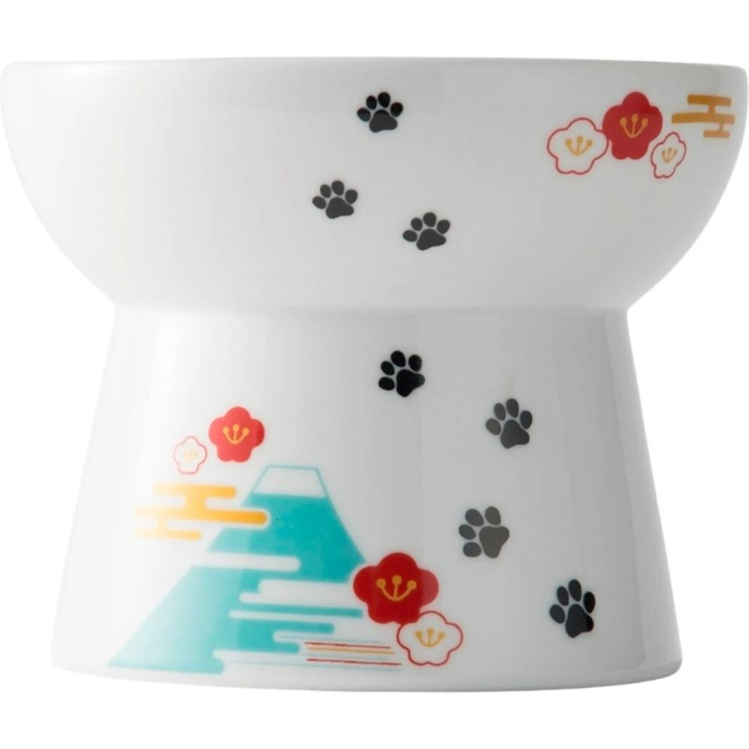 Necoichi Raised Cat Food Bowl, Fuji 1 Necoichi Raised Cat Food Bowl, Fuji