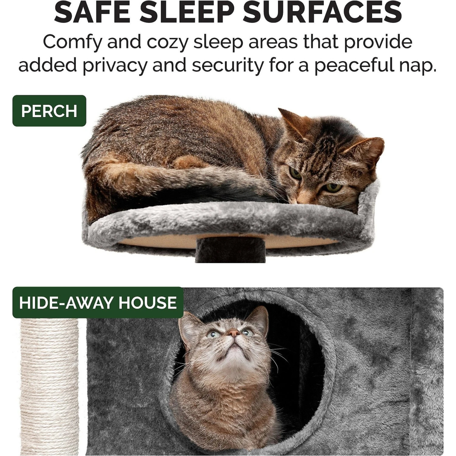 Tiger Tough Platform House Playground 59.8-in Faux Fur Cat Tree & Condo 7 Tiger Tough Platform House Playground 59.8-in Faux Fur Cat Tree & Condo - Image 7