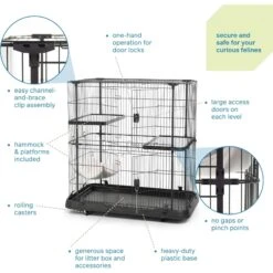 Prevue Pet Products Deluxe Cat Cage Playpen -Pet Cat Supplies Store 143768 PT2. AC SS1800 V1670259599
