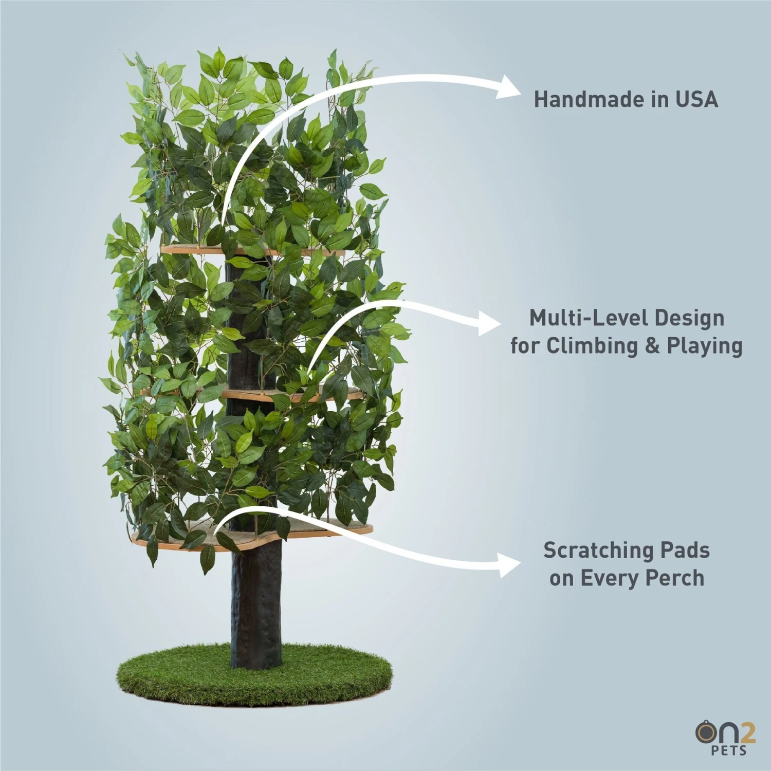 On2Pets 60-in Large Round Modern Cat Tree 3 On2Pets 60-in Large Round Modern Cat Tree - Image 3