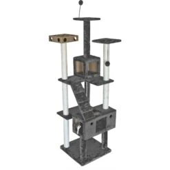 Tiger Tough Double Decker Playground 69.3-in Faux Fur Cat Tree & Condo -Pet Cat Supplies Store 152645 PT2. AC SS1800 V1618279020
