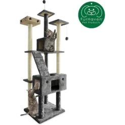 Tiger Tough Double Decker Playground 69.3-in Faux Fur Cat Tree & Condo -Pet Cat Supplies Store 152645 PT3. AC SS1800 V1618277551