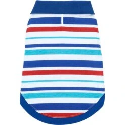 Frisco Striped Dog & Cat Polo Shirt, Red & Blue -Pet Cat Supplies Store 153590 PT6. AC SS1800 V1674159037