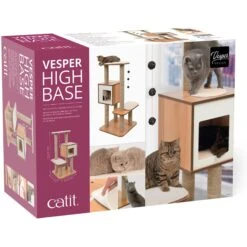 Vesper High Base 47.8-in Modern Cat Tree & Condo -Pet Cat Supplies Store 154197 PT4. AC SS1800 V1627687002