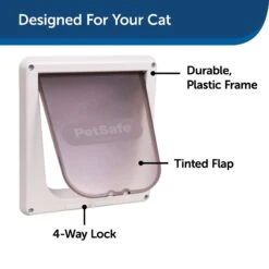 PetSafe 4-Way Locking Pet Door, Up To 15-lbs -Pet Cat Supplies Store 154662 PT2. AC SS1800 V1628119917