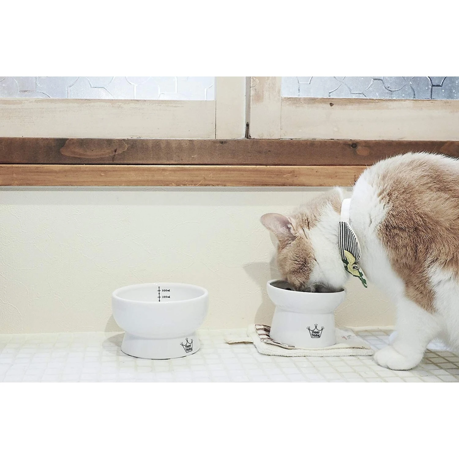 Necoichi Ceramic Elevated Cat Food & Water Bowl Set 3 Necoichi Ceramic Elevated Cat Food & Water Bowl Set - Image 3
