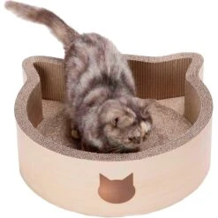 Necoichi Cat Head Scratcher Bed -Pet Cat Supplies Store 154905 PT8. AC SS1800 V1646413923