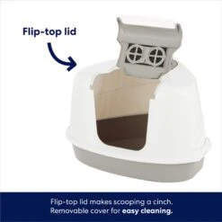 Frisco Flip Top Hooded Corner Cat Litter Box, Large, 21-in -Pet Cat Supplies Store 155656 PT2. AC SS1800 V1675279988