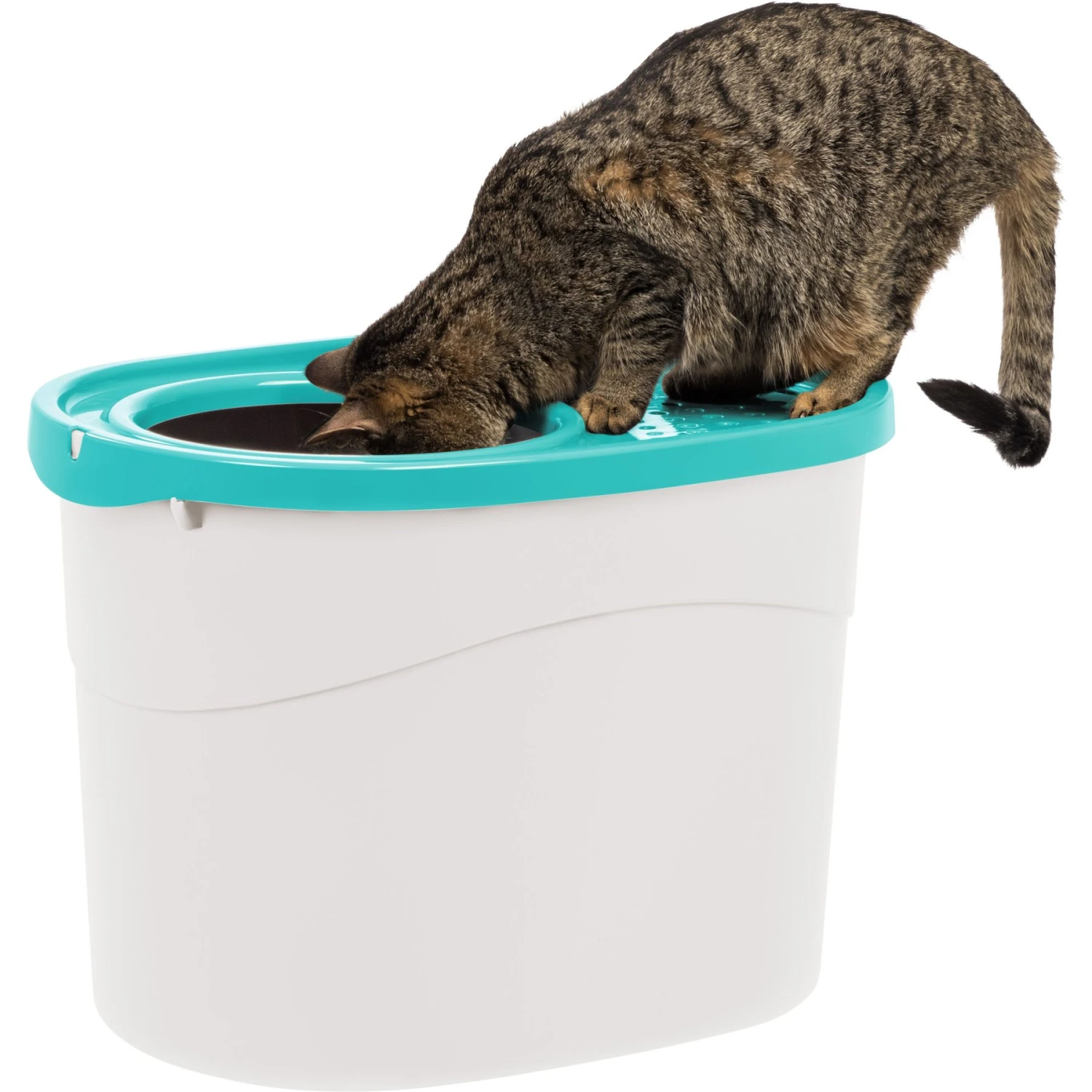 IRIS USA Large Round Top Entry Cat Litter Box & Scoop 1 IRIS USA Large Round Top Entry Cat Litter Box & Scoop