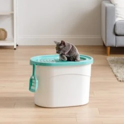 IRIS USA Large Round Top Entry Cat Litter Box & Scoop 10 IRIS USA Large Round Top Entry Cat Litter Box & Scoop -Pet Cat Supplies Store 156874 PT3. AC SS1800 V1680804036
