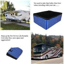 Pet Fit For Life Collapsible Portable Litter Box With Collapsible Bowl -Pet Cat Supplies Store 159018 PT4. AC SS1800 V1552502527