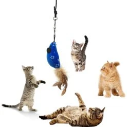 Pet Fit For Life Interactive Wand Teaser, Toys & Storage Bag 8 Piece Bundle Cat Toy -Pet Cat Supplies Store 159022 PT3. AC SS1800 V1589321011