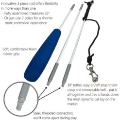 Pet Fit For Life Interactive Wand Teaser, Toys & Storage Bag 8 Piece Bundle Cat Toy -Pet Cat Supplies Store 159022 PT5. AC SS1800 V1589320891