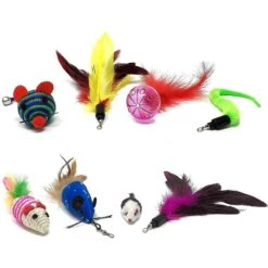 Pet Fit For Life Interactive Wand Teaser, Toys & Storage Bag 8 Piece Bundle Cat Toy -Pet Cat Supplies Store 159022 PT6. AC SS1800 V1589321000