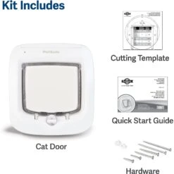 PetSafe 4-Way Locking Microchip Entry Cat Door -Pet Cat Supplies Store 159086 PT4. AC SS1800 V1626447712