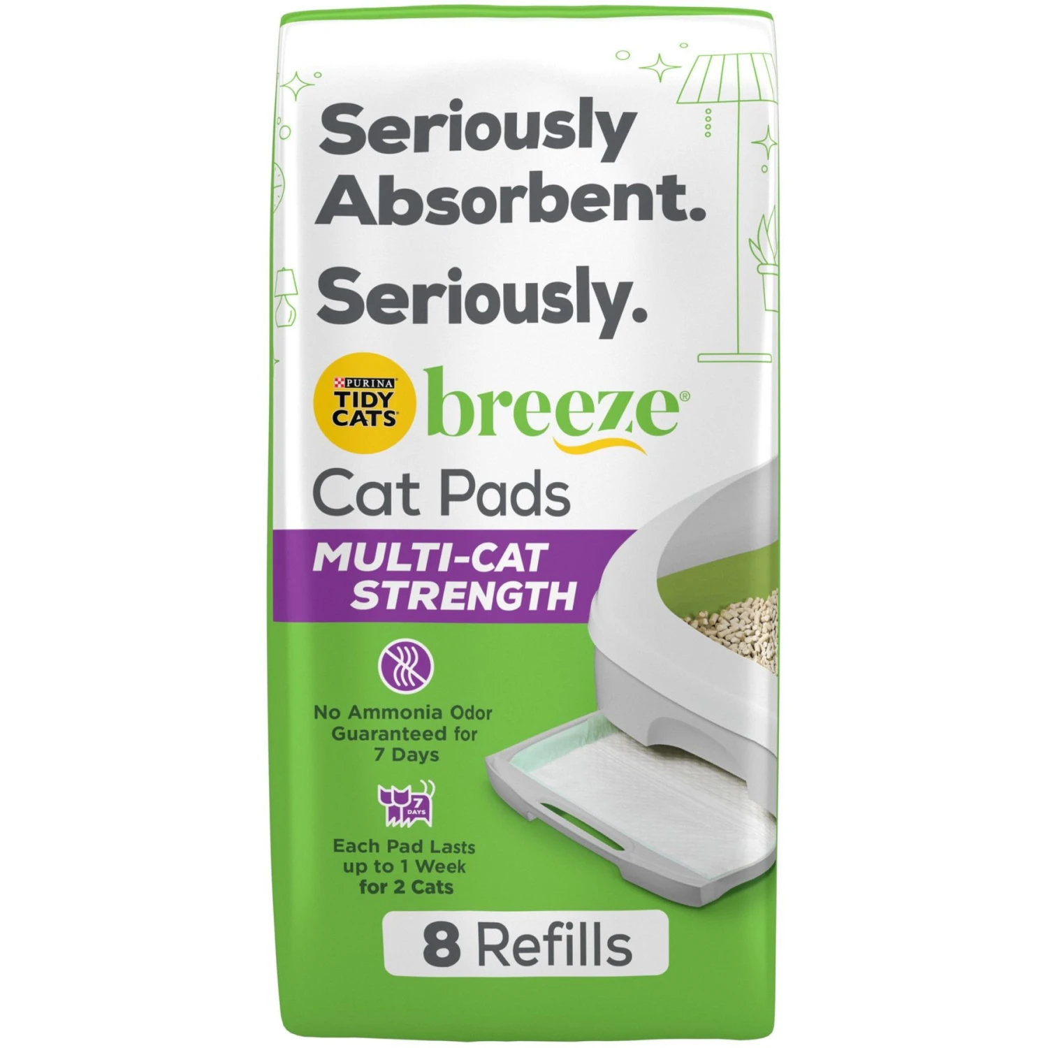 Tidy Cats Breeze Multi-Cat Strength Cat Pads 1 Tidy Cats Breeze Multi-Cat Strength Cat Pads