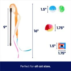 Frisco Plush, Teaser & Ball Variety Pack Cat Toy With Catnip -Pet Cat Supplies Store 169686 PT2. AC SS1800 V1691783915