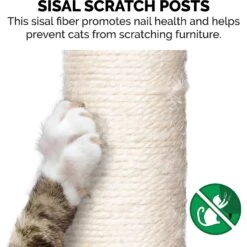 Tiger Tough Scratching Post 22.5-in Faux Fur Cat Tree -Pet Cat Supplies Store 173194 PT5. AC SS1800 V1618277544
