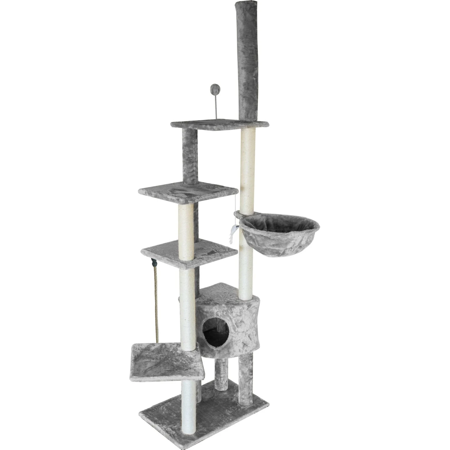 Tiger Tough Skyscraper Floor-to-Ceiling Faux Fur Cat Tree & Condo 3 Tiger Tough Skyscraper Floor-to-Ceiling Faux Fur Cat Tree & Condo - Image 3