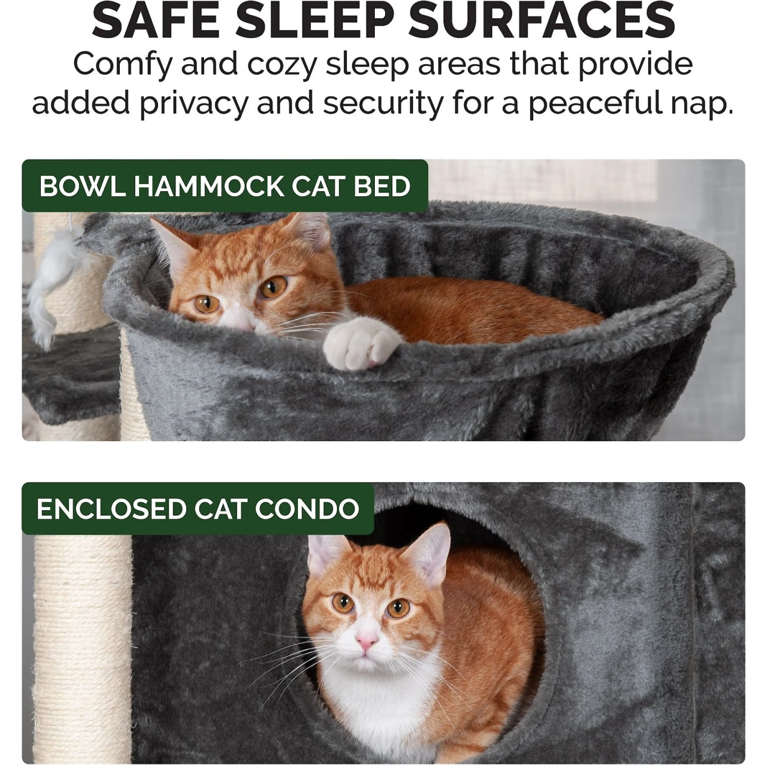 Tiger Tough Skyscraper Floor-to-Ceiling Faux Fur Cat Tree & Condo 7 Tiger Tough Skyscraper Floor-to-Ceiling Faux Fur Cat Tree & Condo - Image 7