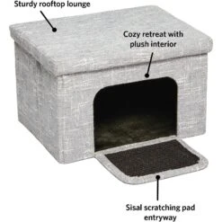 MidWest Curious Cube Cat Condo -Pet Cat Supplies Store 176498 PT2. AC SS1800 V1582739085